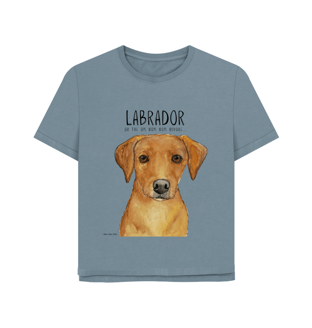 Feed Me Snacks and Compliments Red Labrador Relaxed Fit Tee
