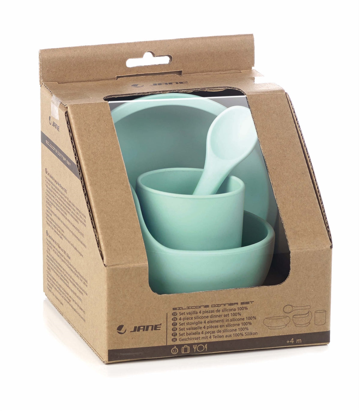 4 Piece Silicone Dinner Set for Children