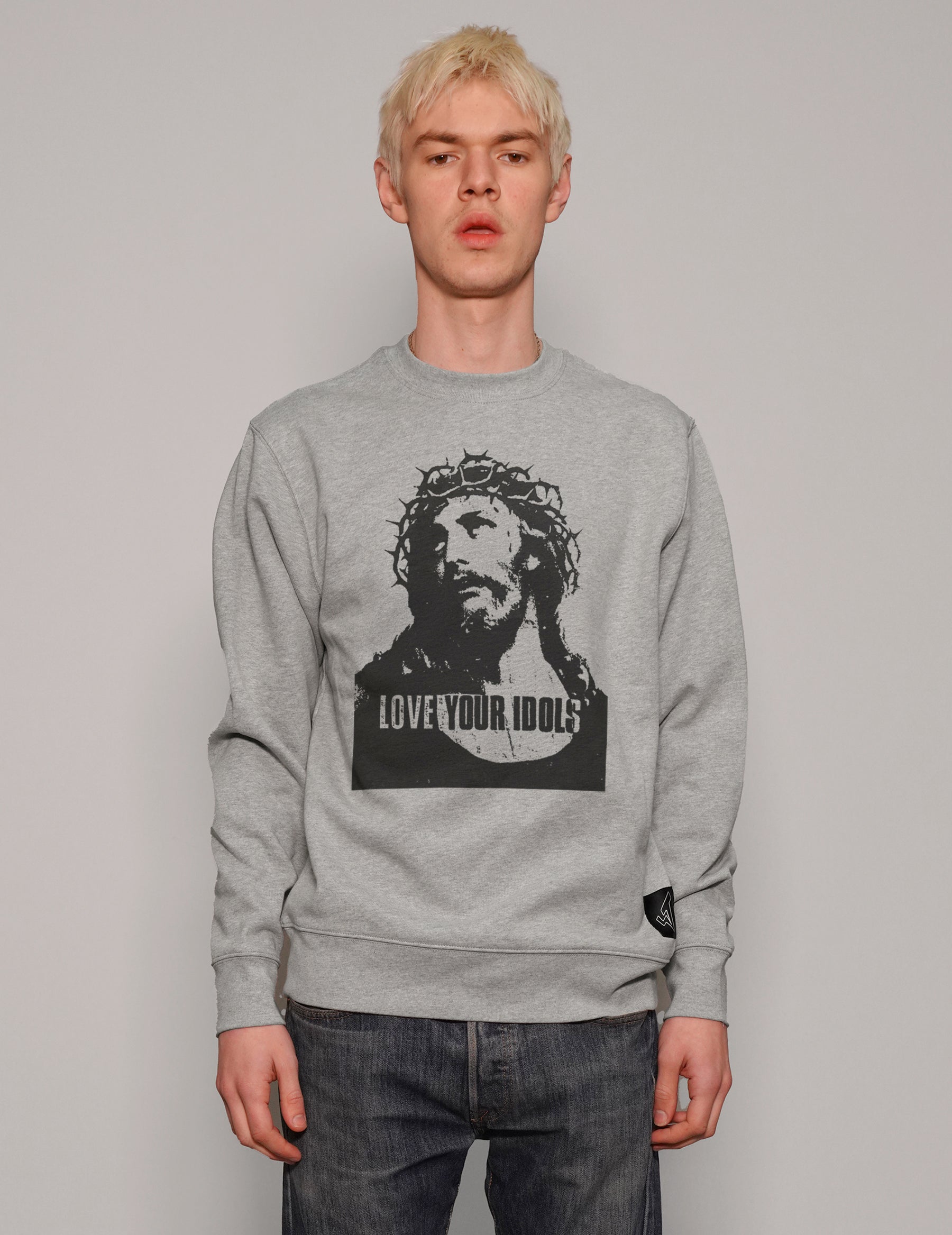 Love Your Idols Grey Sweatshirt