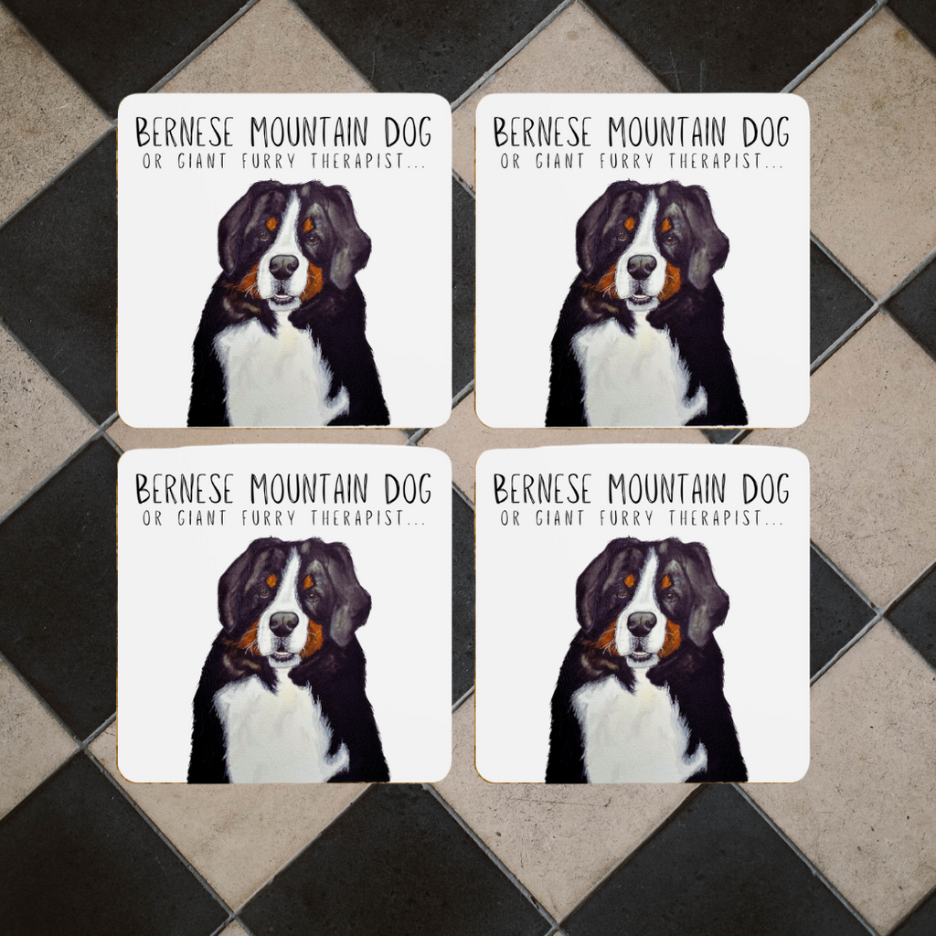 Set of 4 Giant Furry Therapist Coasters with Big Dog Energy