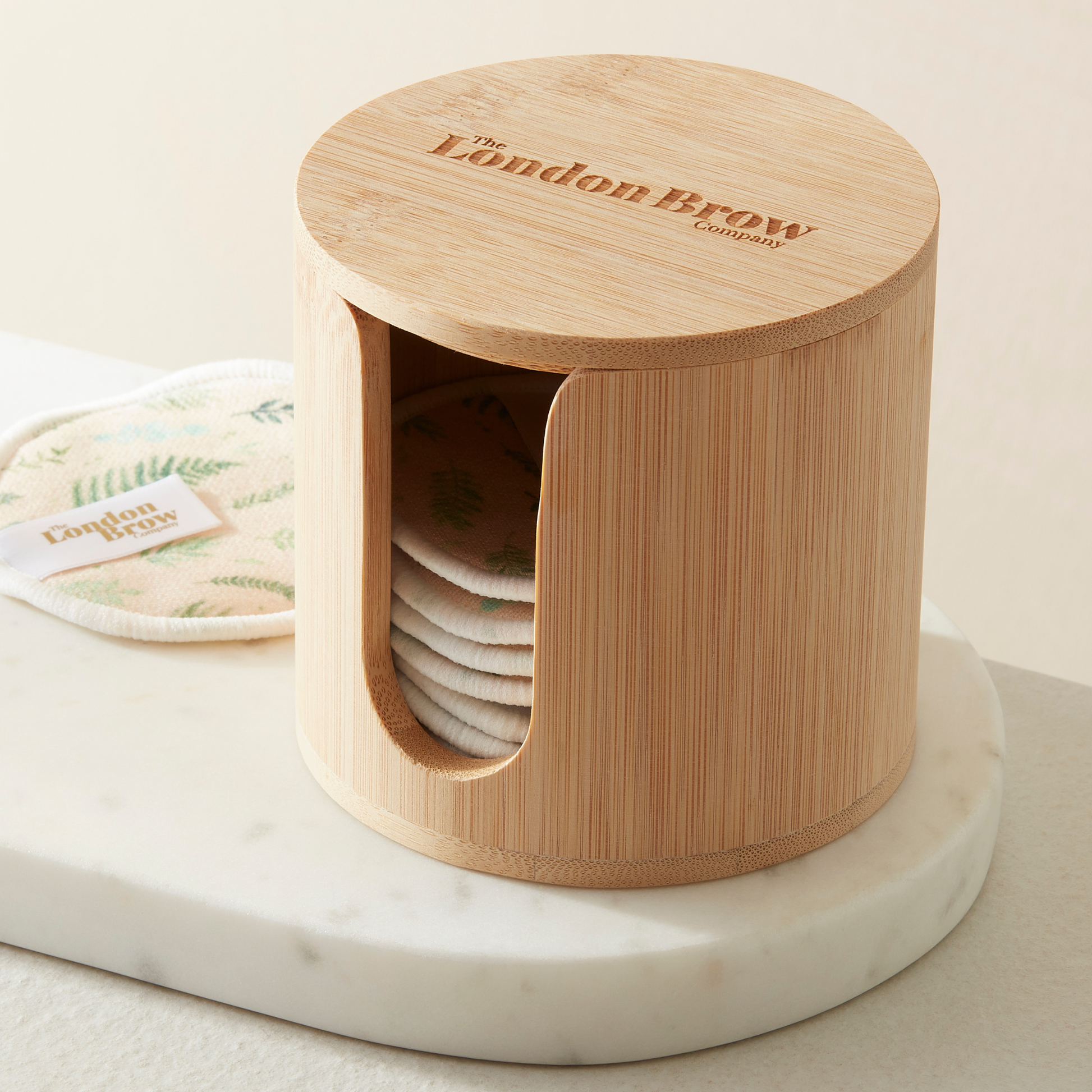 Bamboo Storage Box for Reusable Makeup Pads