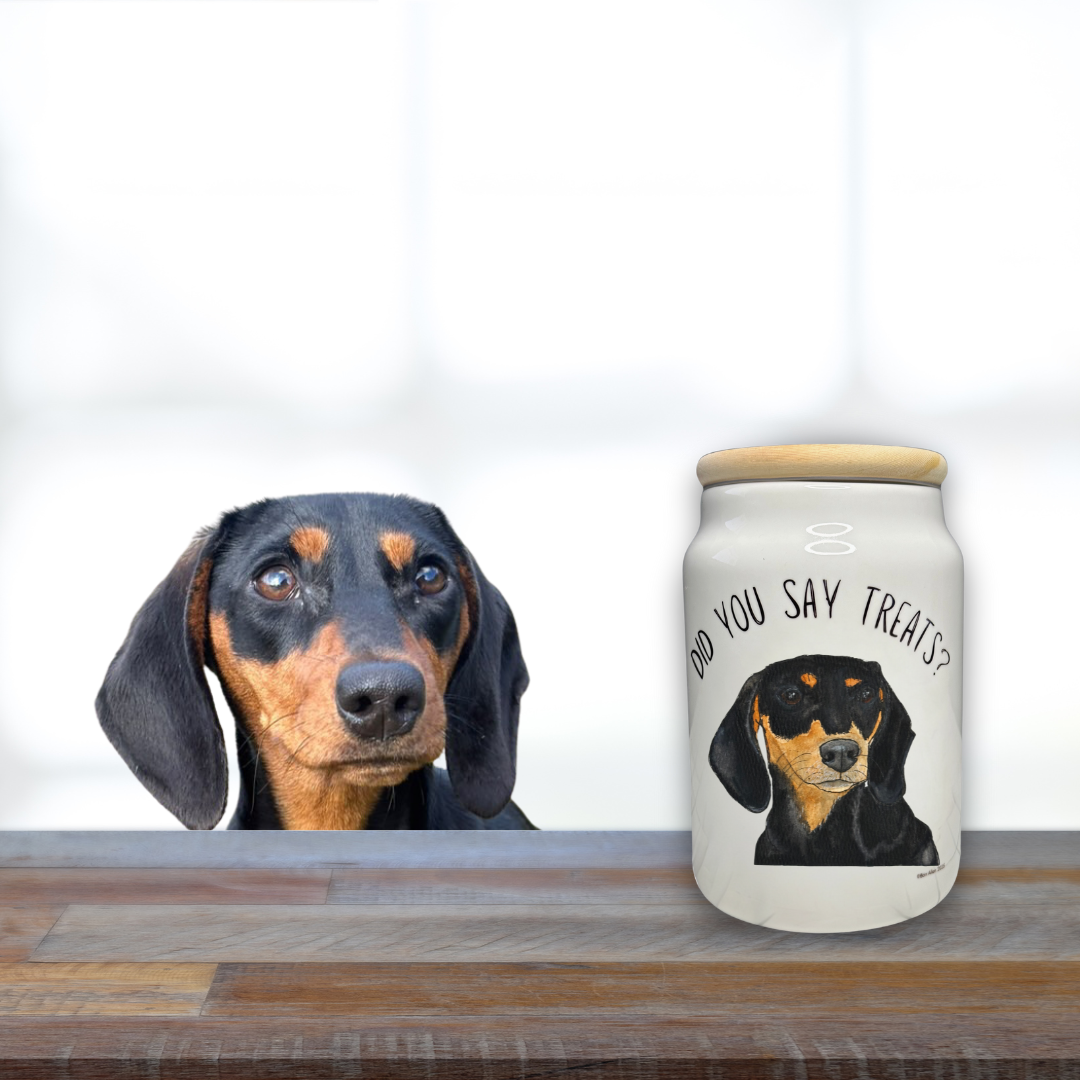 Handmade Dachshund Treat Jar