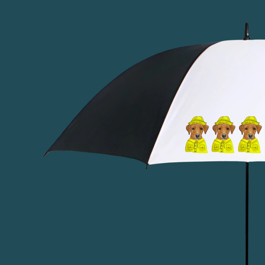 Om Nom Nomnivore Golf Umbrella in Black and White