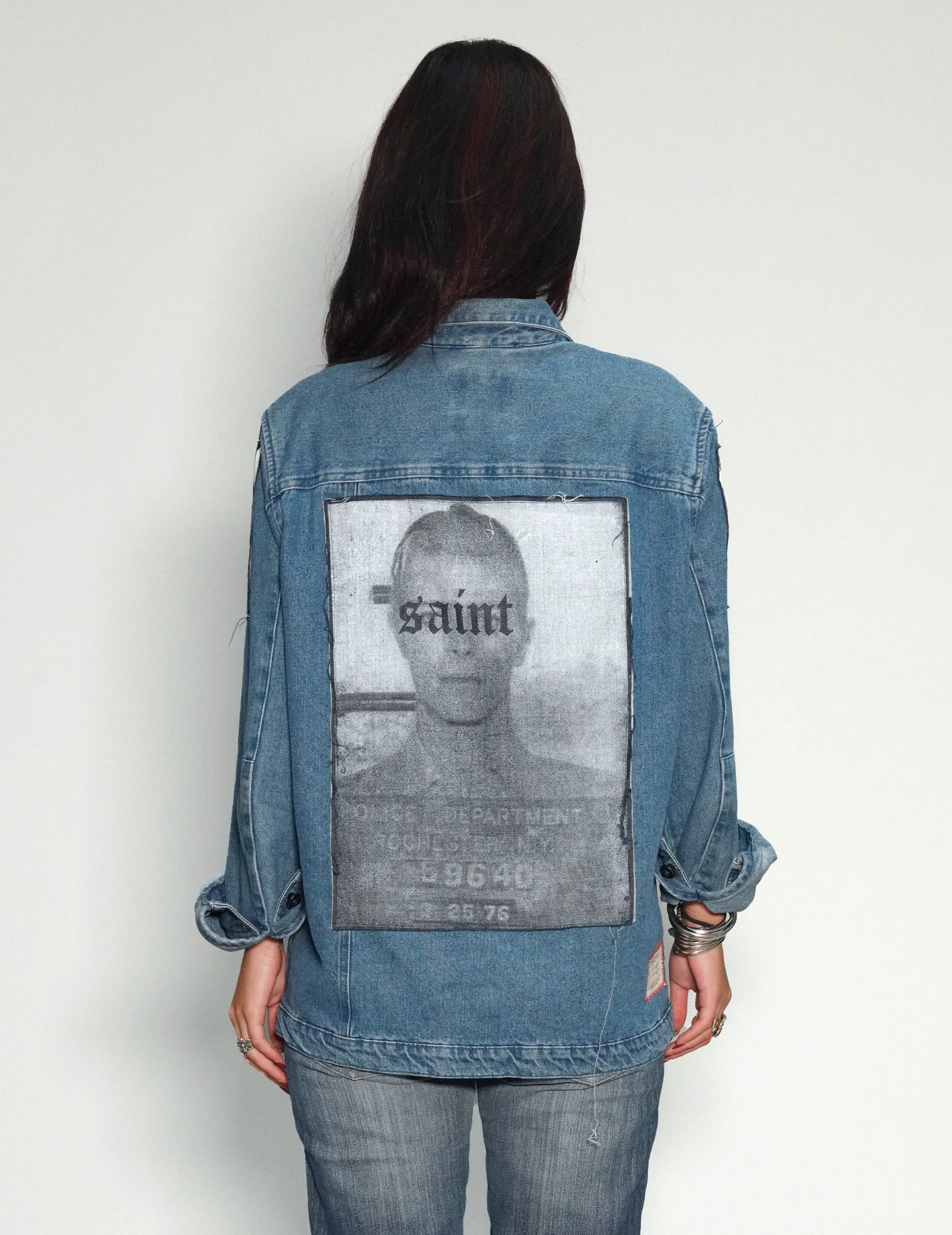 Vintage Denim Patched Shirt