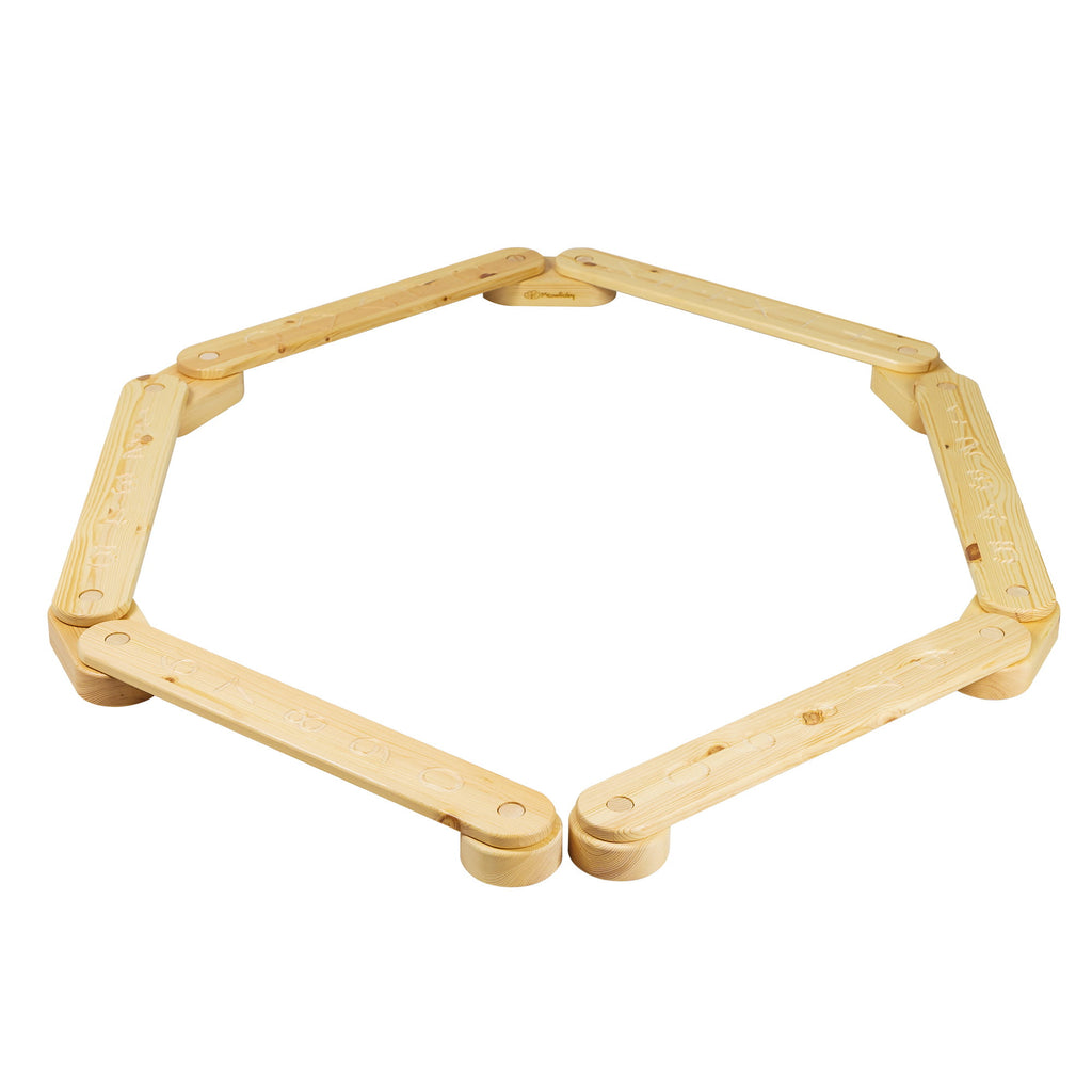 Wooden Balance Beam Sensory Path – Educational & Versatile by MeowBaby at www.brixbailey.com