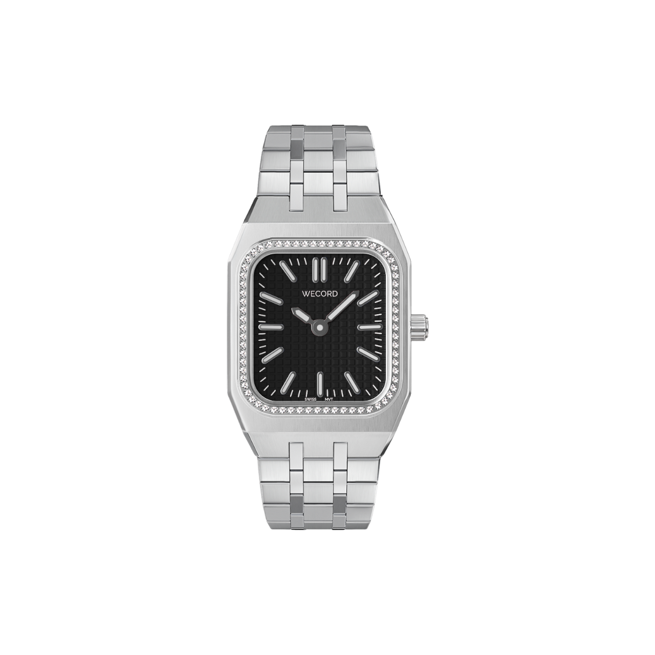 Small Diamond Watch in Stainless Steel