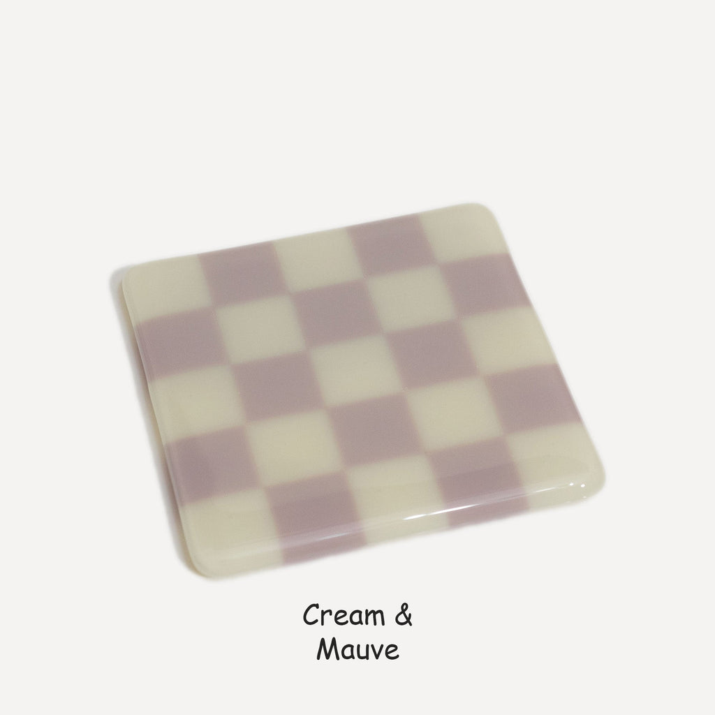 10cm Chequered Dual Colour Coaster Oceanside Collection