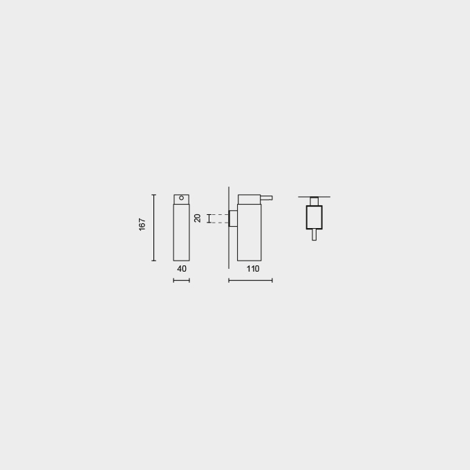 Polished Stainless Steel Wall Mounted Soap Dispenser 16.7cm