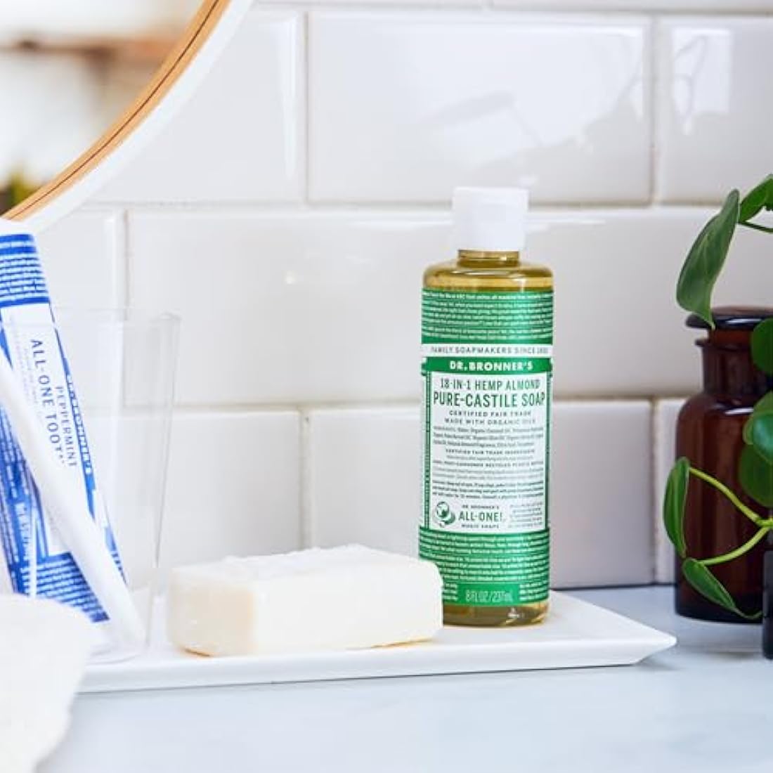 18 in 1 Almond Pure Castile Liquid Soap 473ml