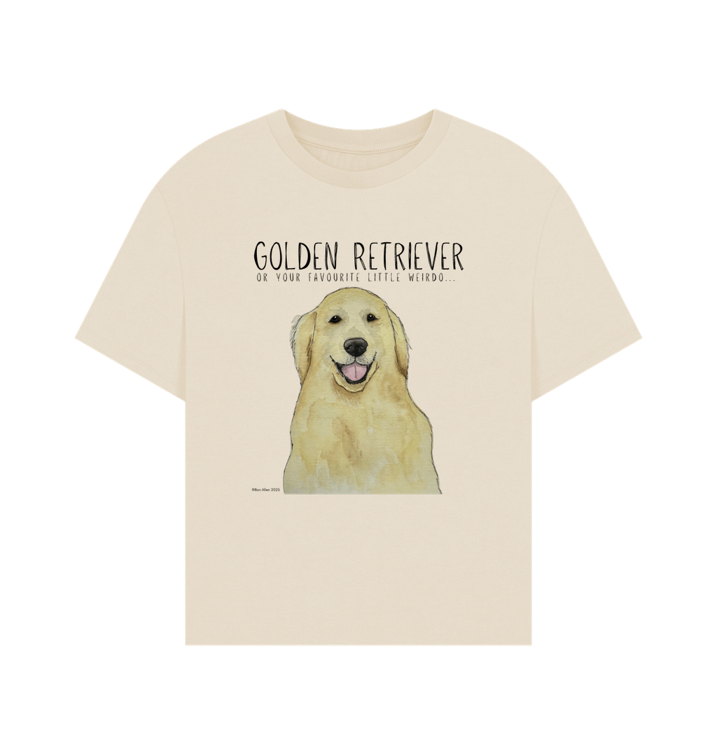 Golden Retriever Vibes Sustainable Womens Relaxed Fit Tshirt
