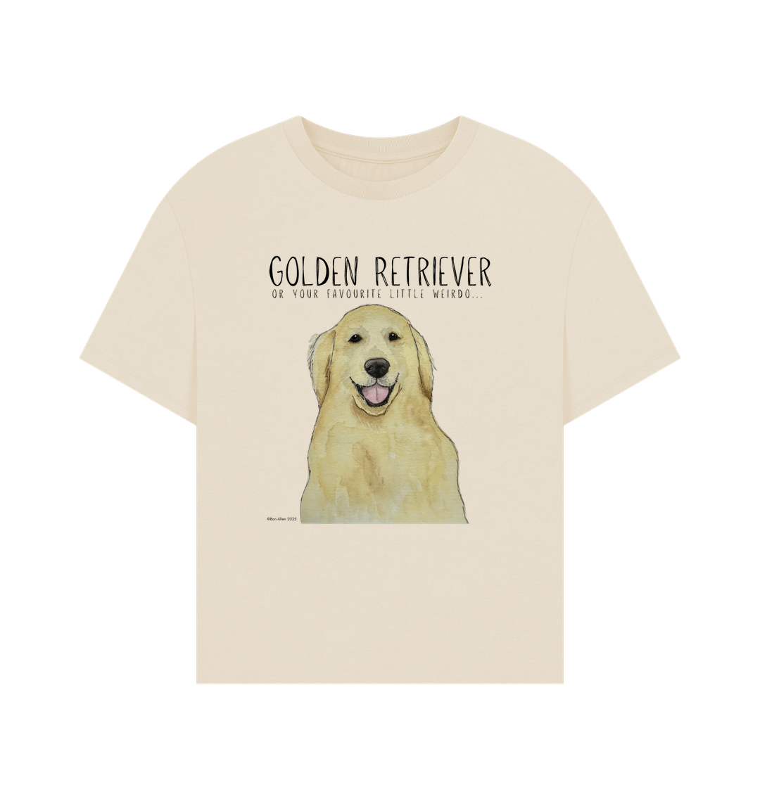 Golden Retriever Vibes Sustainable Womens Relaxed Fit Tshirt