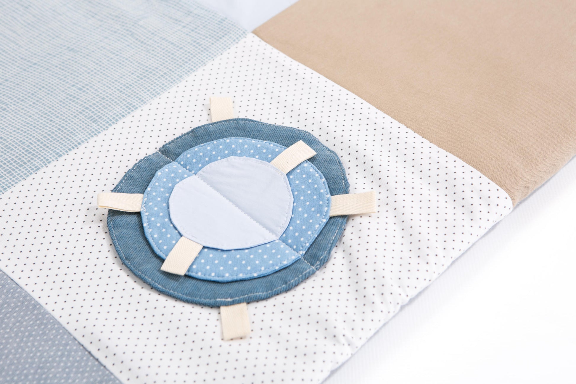 Handmade Baby Activity Mat with Starry Arches – GOTS Certified Cotton by Karloova at www.brixbailey.com
