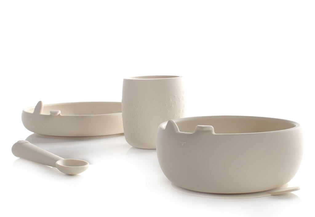 Complete 4 Piece Silicone Dinner Set for Babies