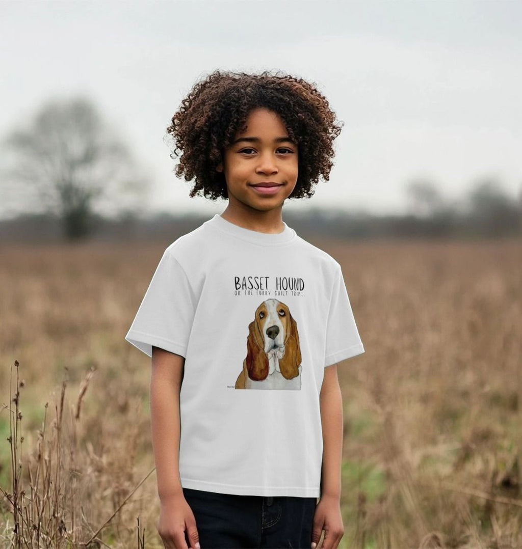 Basset Hound Child's T-Shirt in Organic Cotton
