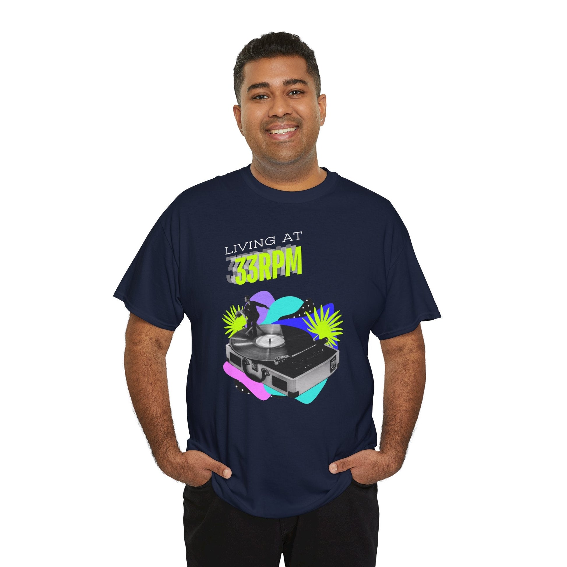 Living at 33rpm Flouro Men's T-Shirt
