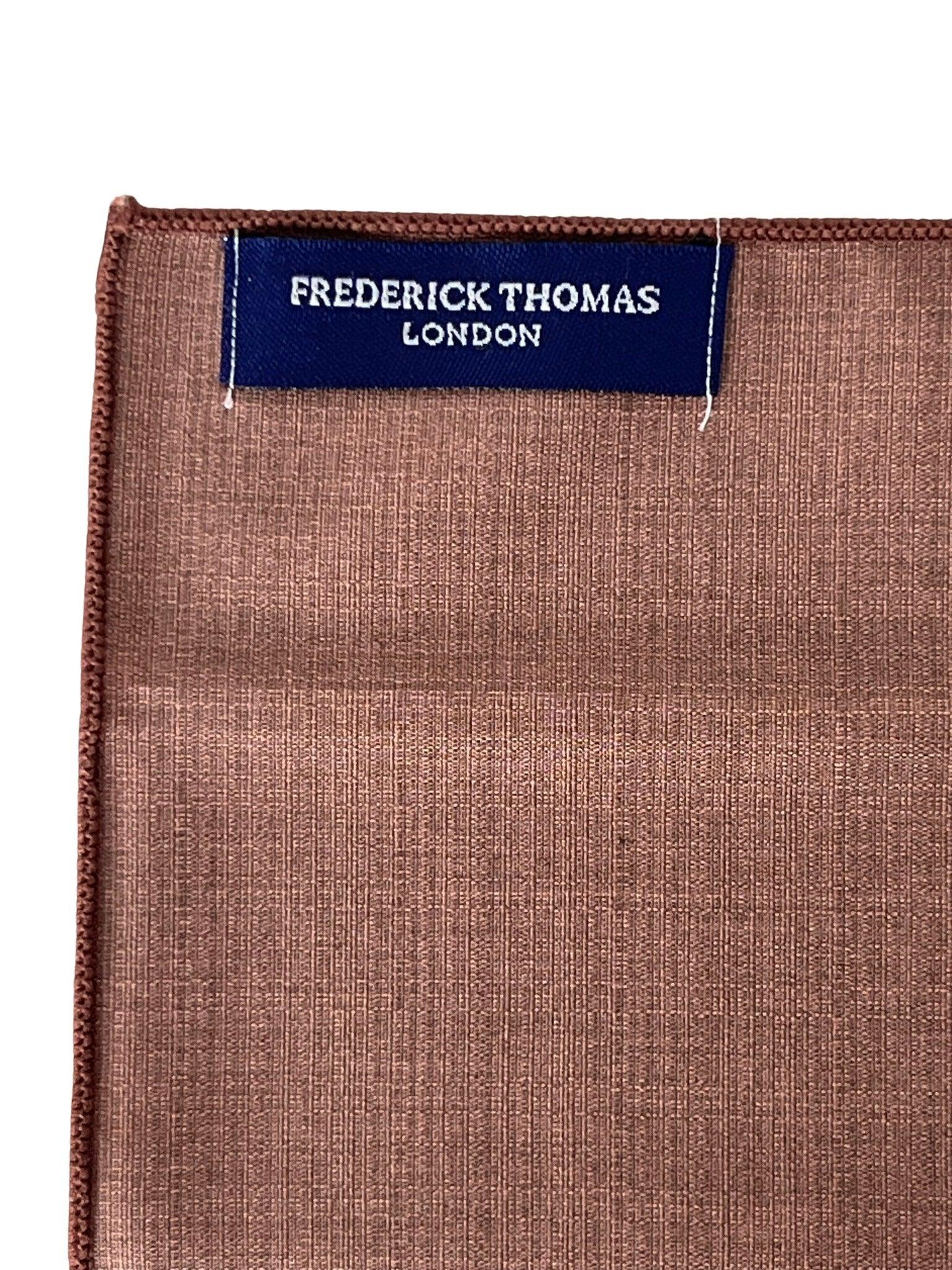 Handmade Bamboo Tie and Pocket Square in Dusky Red Brick
