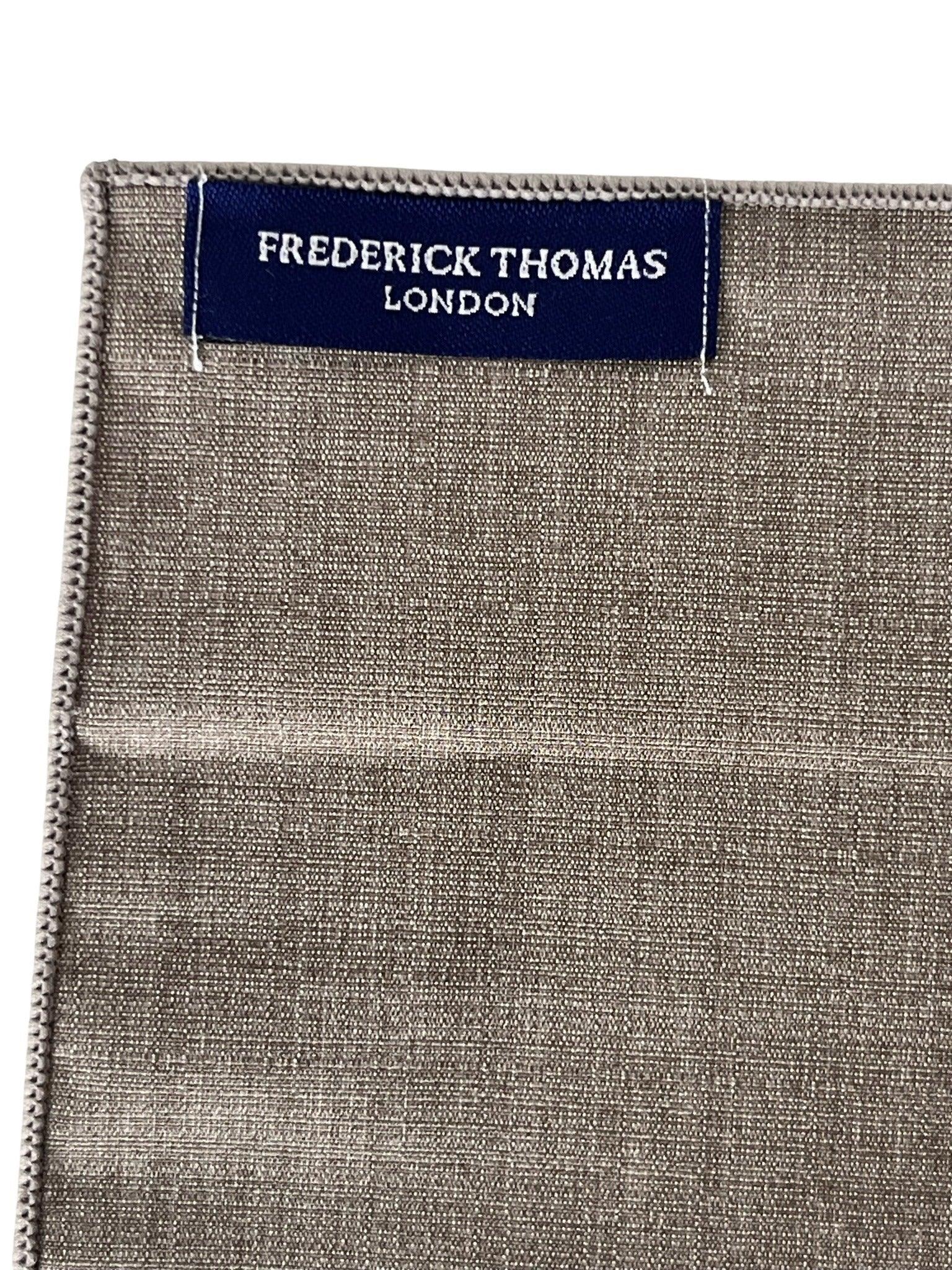 Handmade Bamboo Tie and Pocket Square in Beige Taupe Brown
