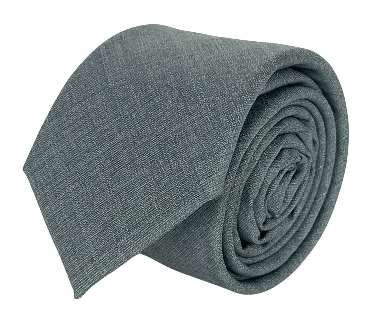Sage Mint Olive Green Bamboo Tie and Pocket Square Set