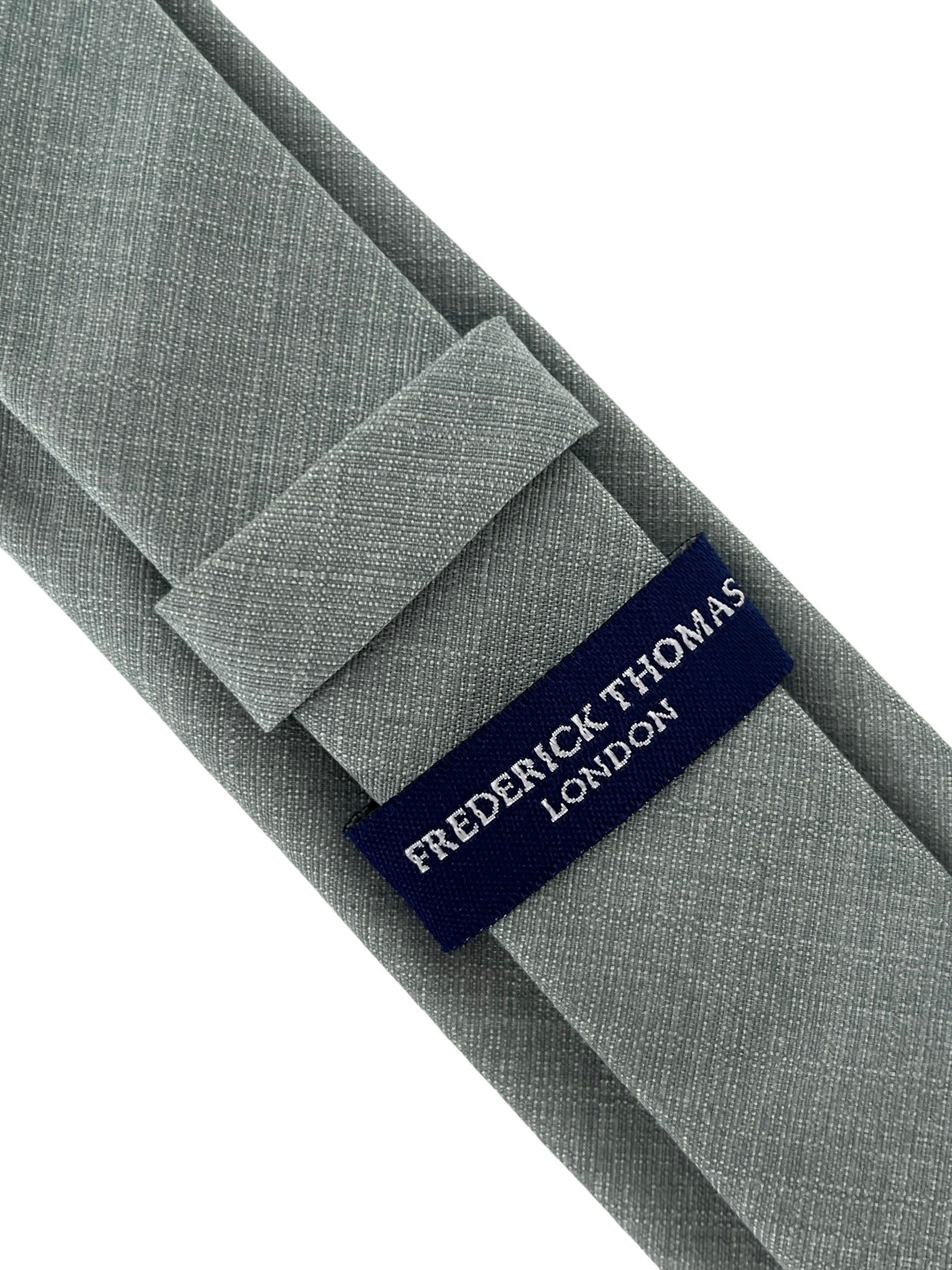 Sage Mint Olive Green Bamboo Tie and Pocket Square Set
