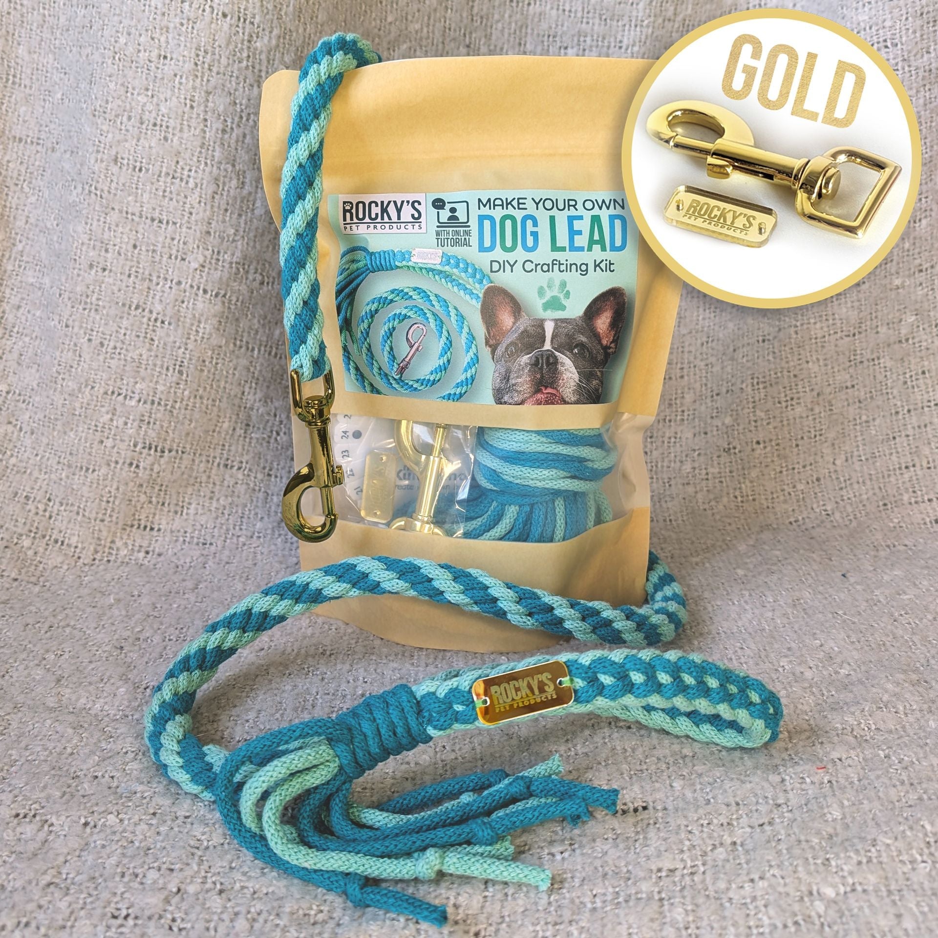Make Your Own Dog Lead Craft Kit in Mint