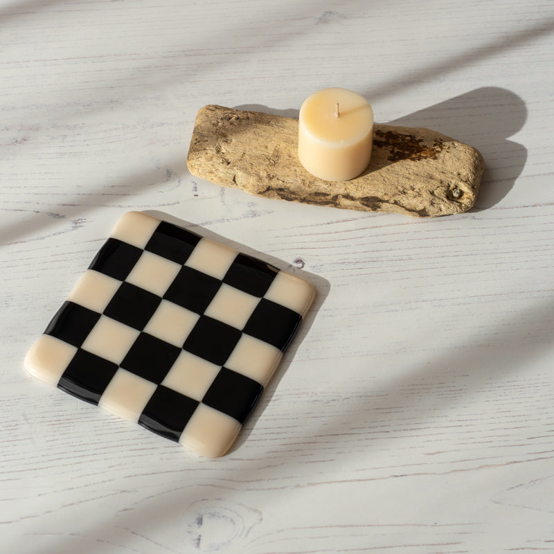 10cm Chequered Dual Coloured Coaster Bullseye Collection