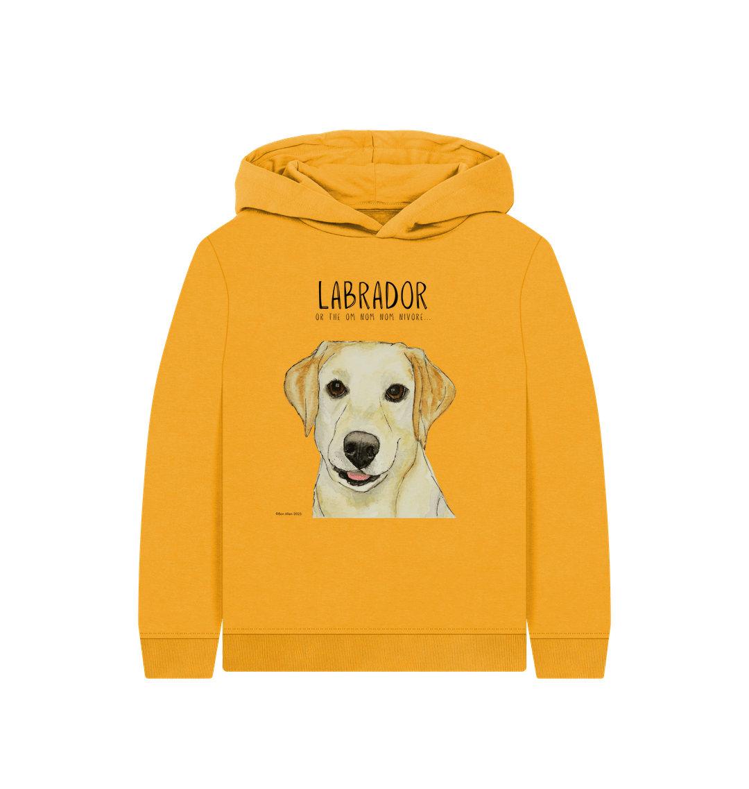 Yellow Labrador Kids Hoodie Snack Mode Activated