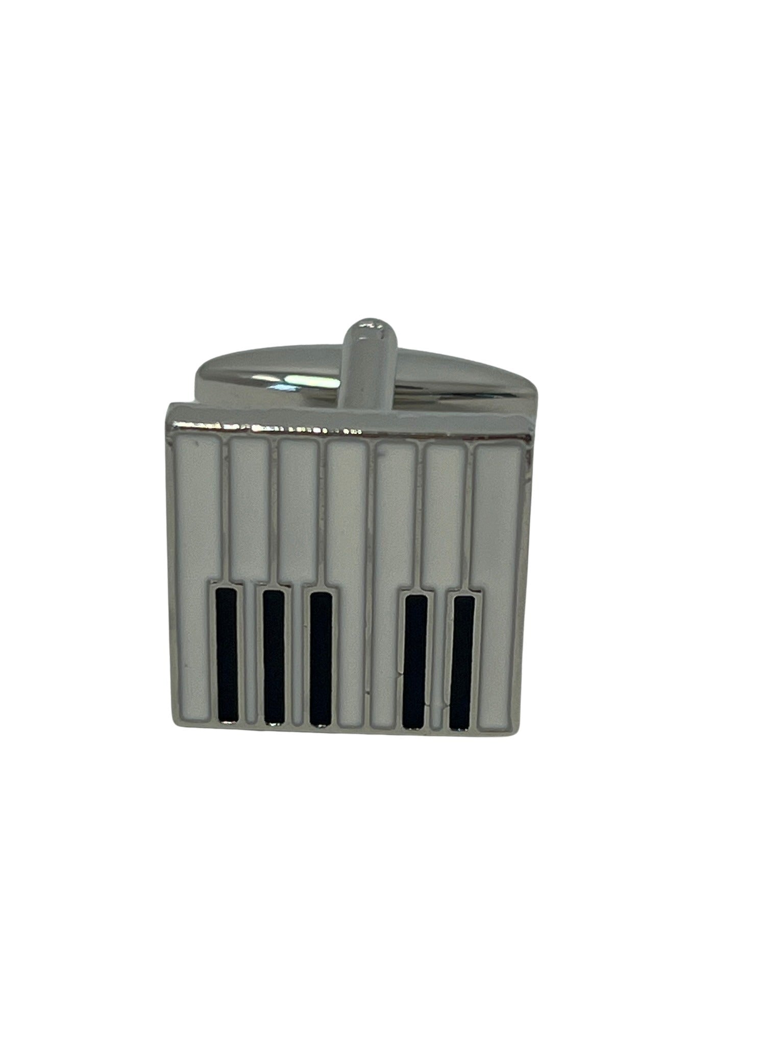 Piano Keys Silver Cufflinks