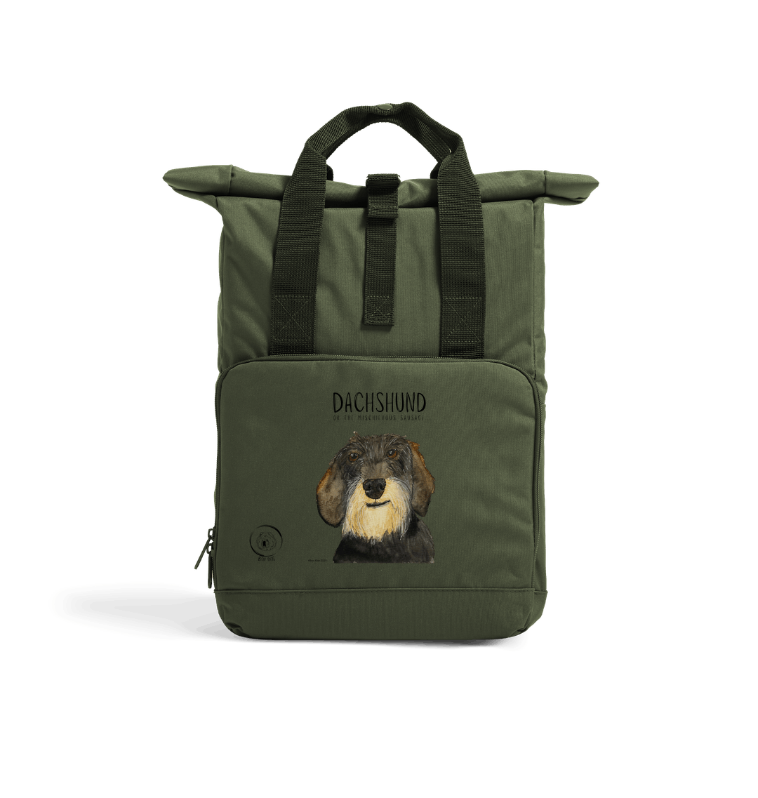 Wire Haired Dachshund Roll Top Backpack