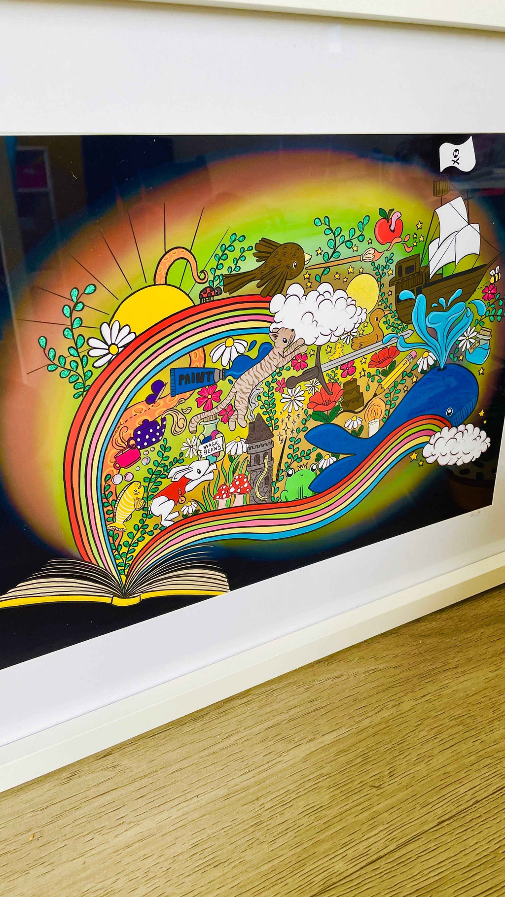 A World In A Book Original Art Print