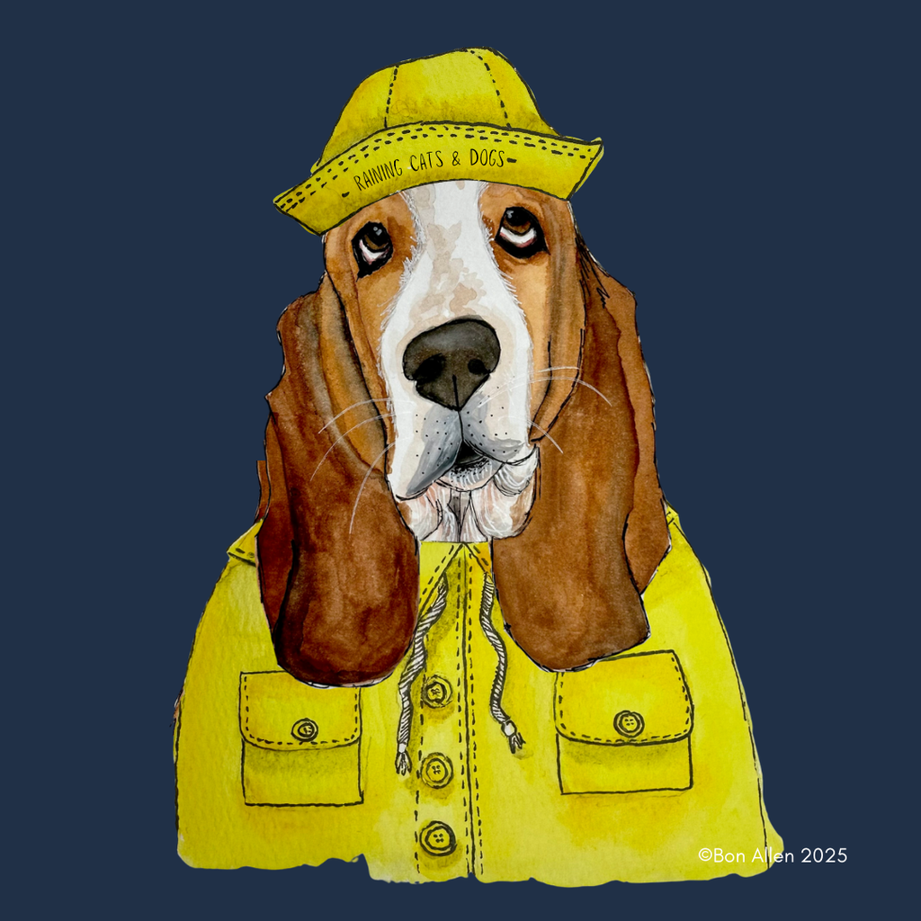 Golf Umbrella with Basset Hound Design, 60 inch Canopy