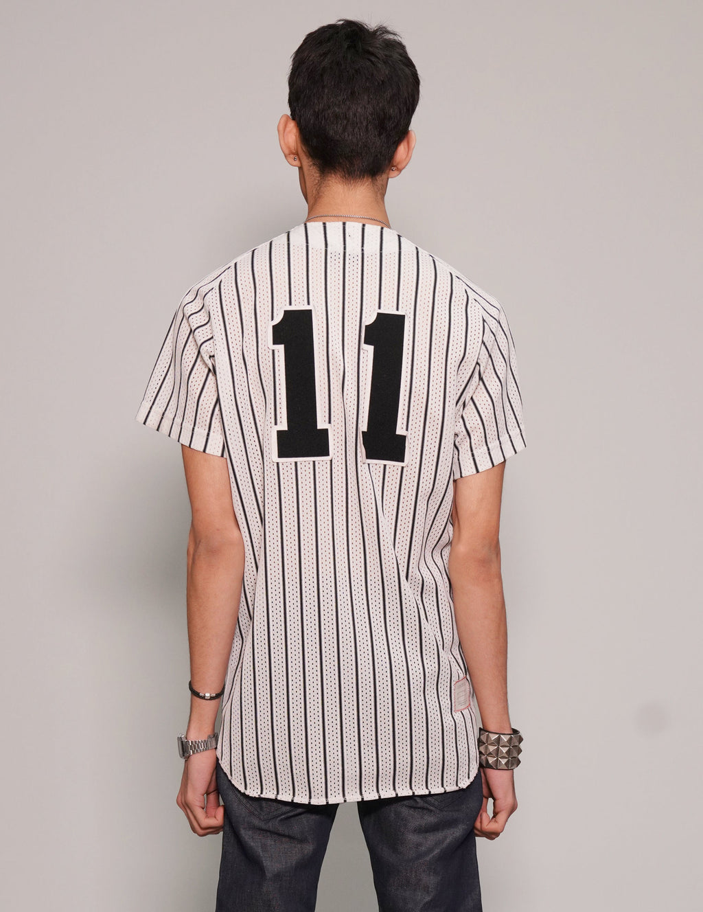 Vintage Pinstripe Baseball Jersey