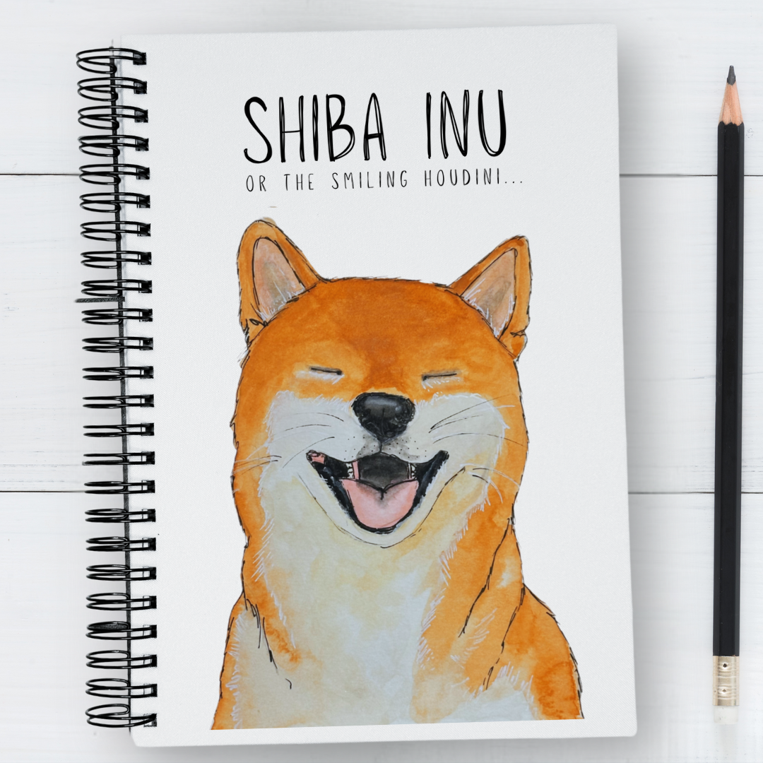 Plotting My Escape Shiba Inu Fabric Notebook