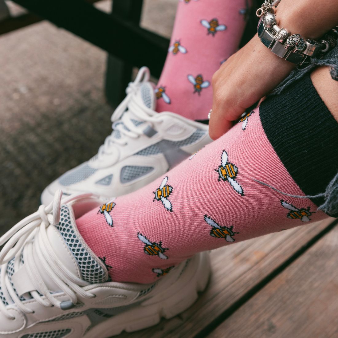 Bumblebee Matching Bamboo Socks for Adults and Children