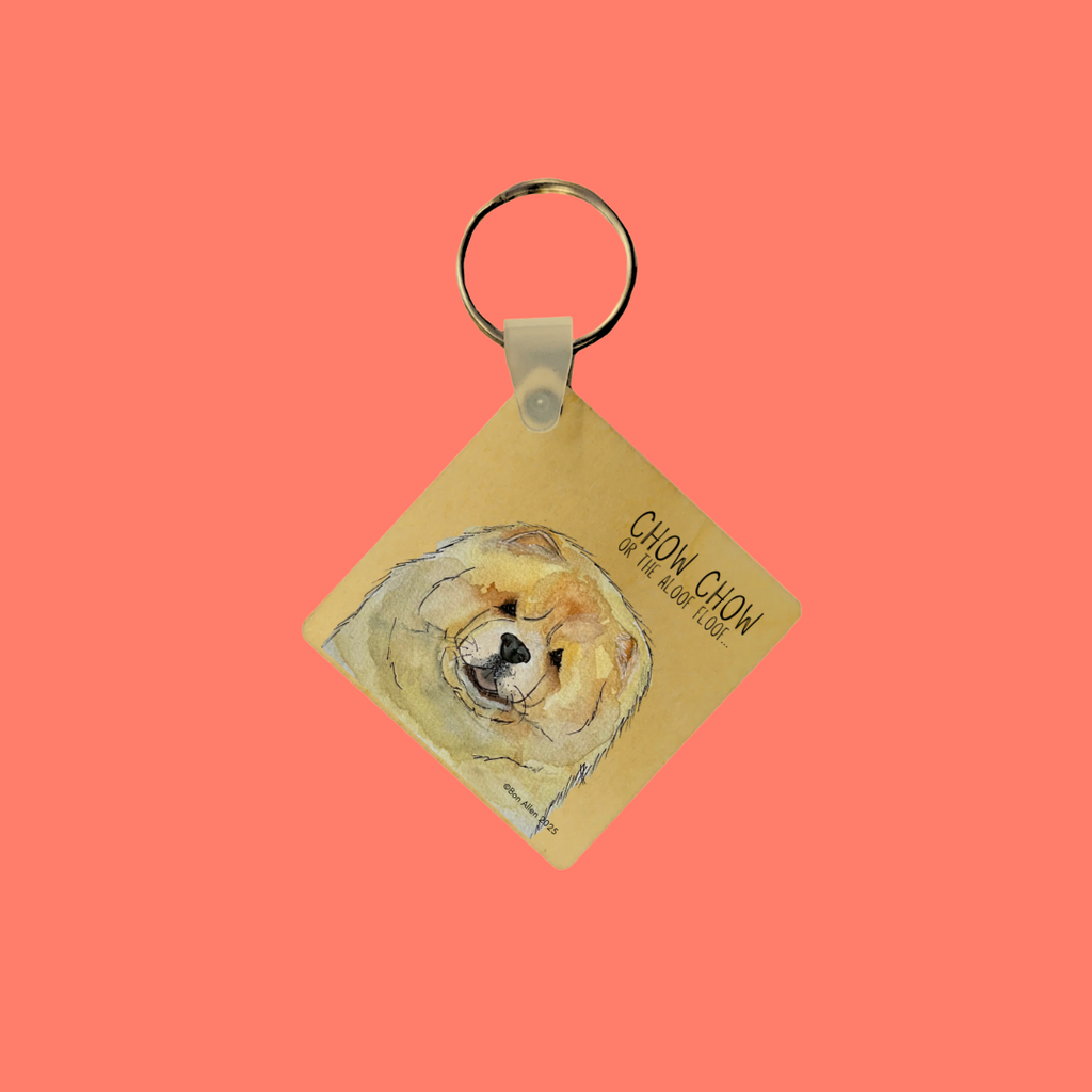Chow Chow Wooden Keyring