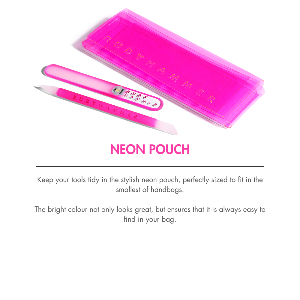 Nail Care Kit with Glass File and Cuticle Pusher