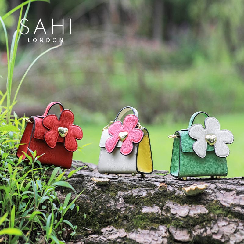 Little Flower Daisy Leather Crossbody Mini Bag