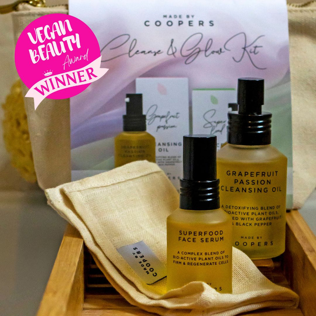 Cleanse and Glow Kit with Grapefruit Passion Cleansing Oil and Superfood Serum