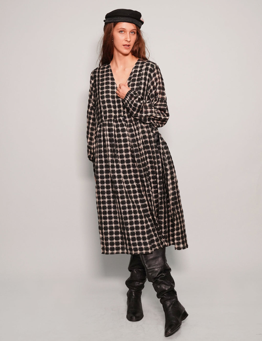 Gingham Cotton Dress