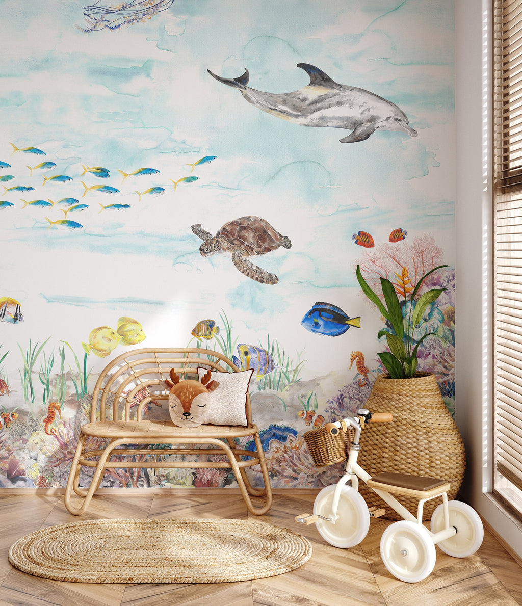 Coral Reef Underwater Mural Wallpaper