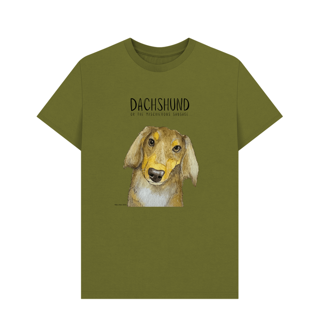 Long Haired Dachshund Tee Mischievous Hot Dog Energy