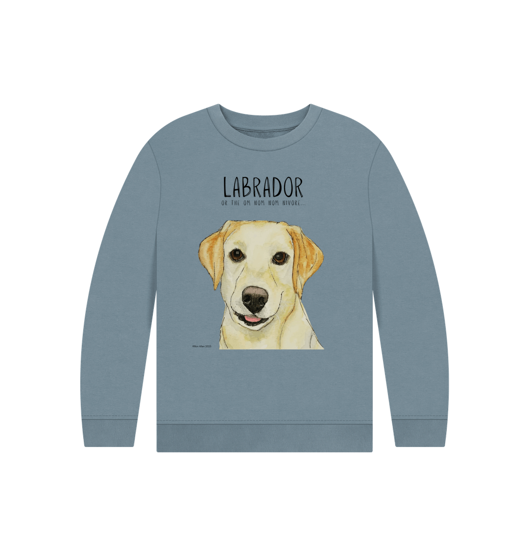 Yellow Labrador Kids Sweatshirt Crumb Catcher in Chief