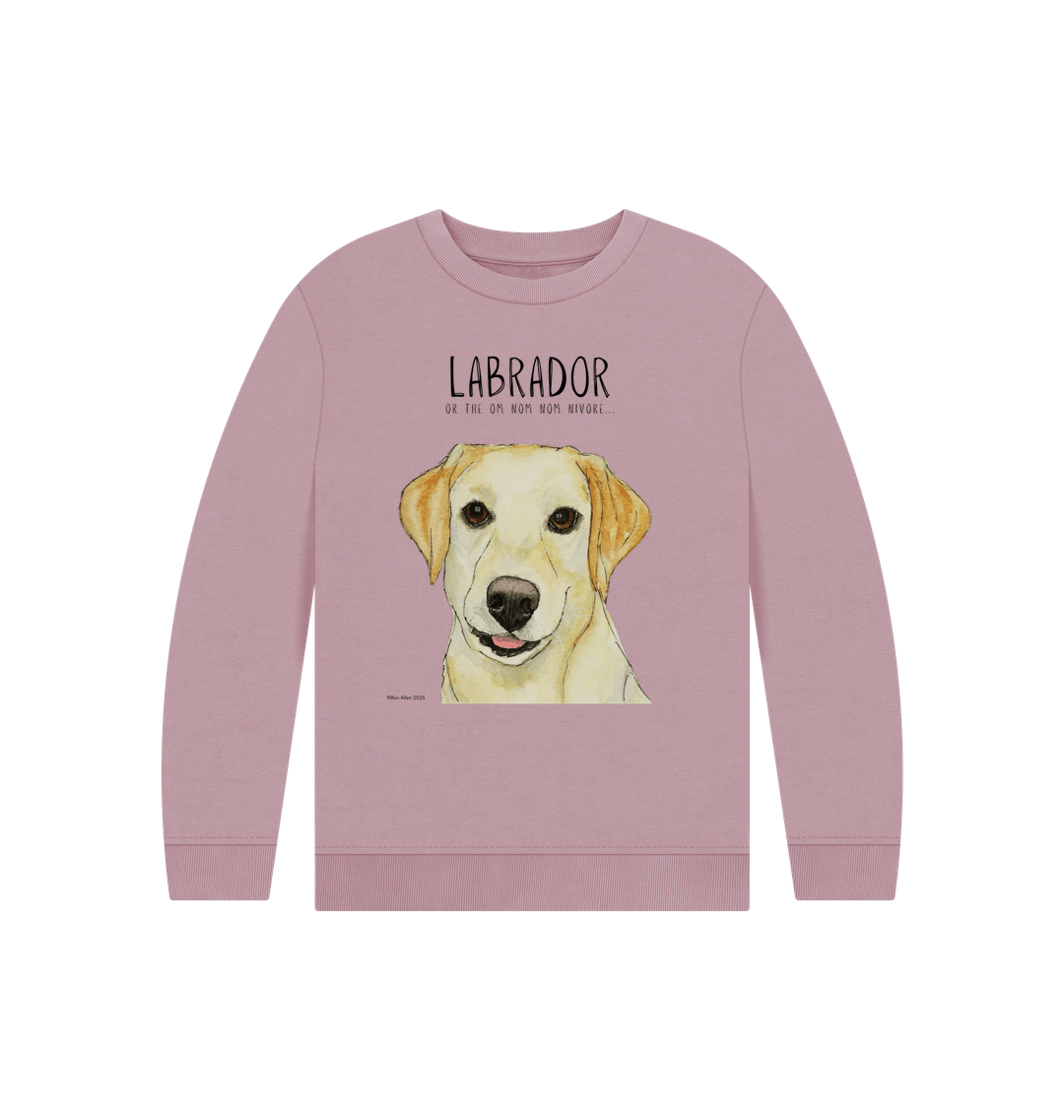 Yellow Labrador Kids Sweatshirt Crumb Catcher in Chief