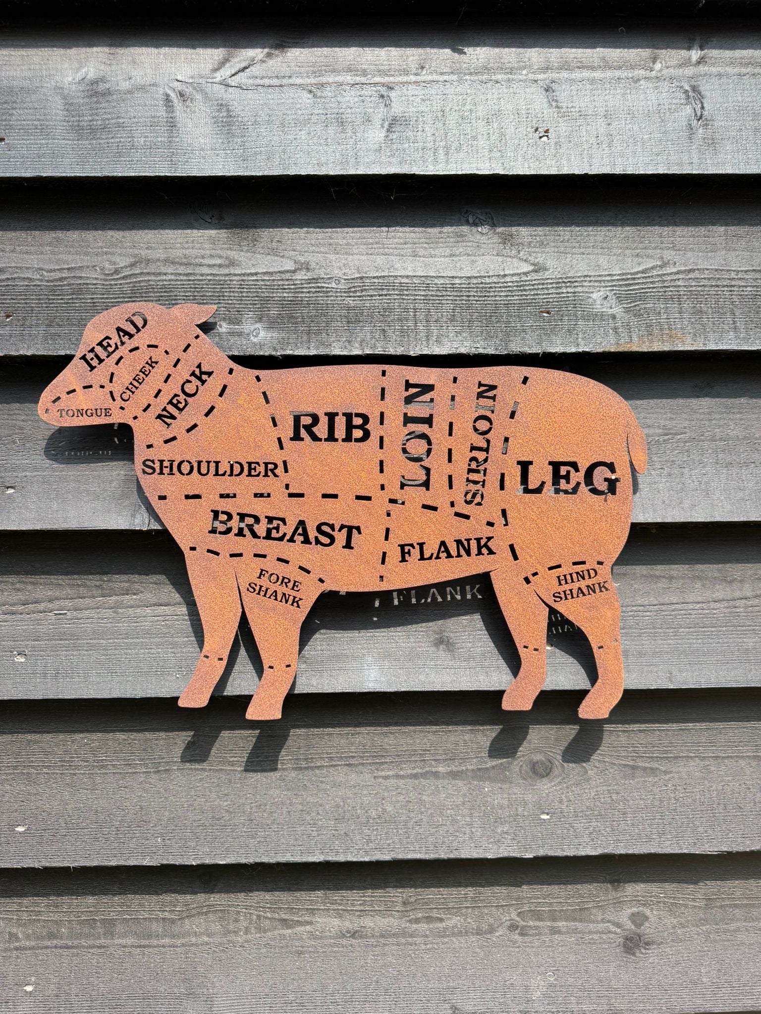 Rusty Metal Lamb Wall Decoration