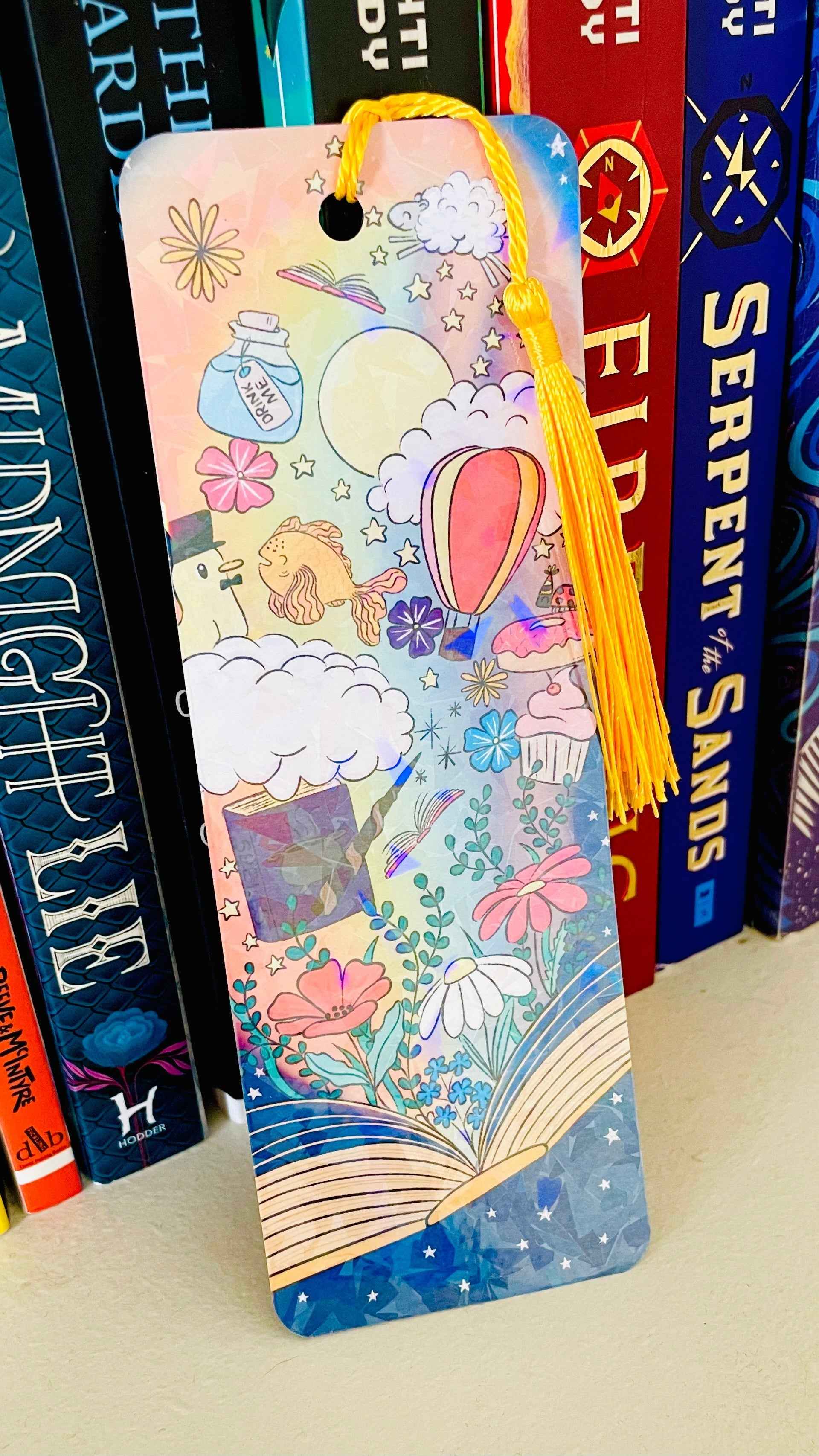 Cute Holographic Bookmark with Tassel
