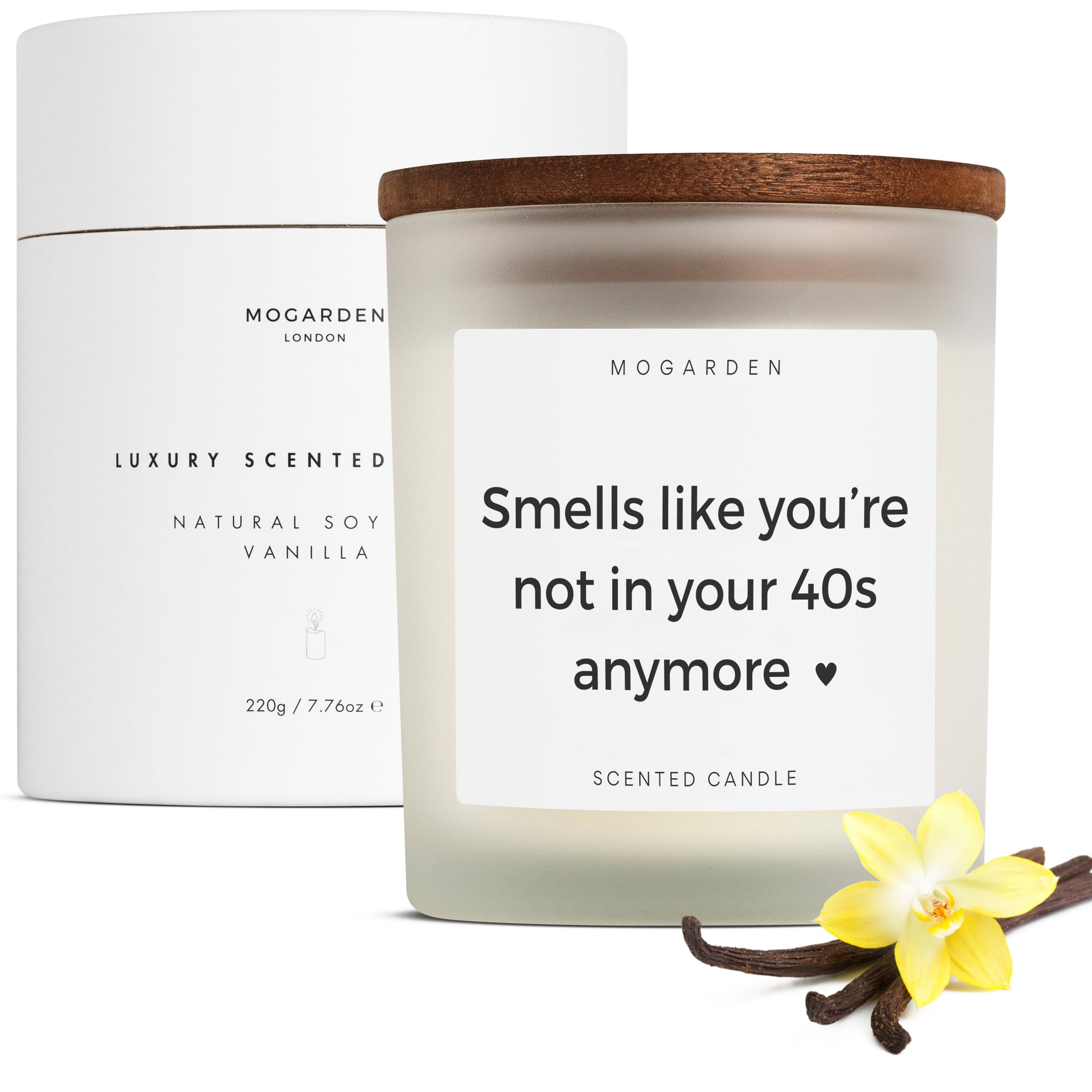 50th Birthday Candle Gift for Women and Men, Luxury Vanilla Soy Wax