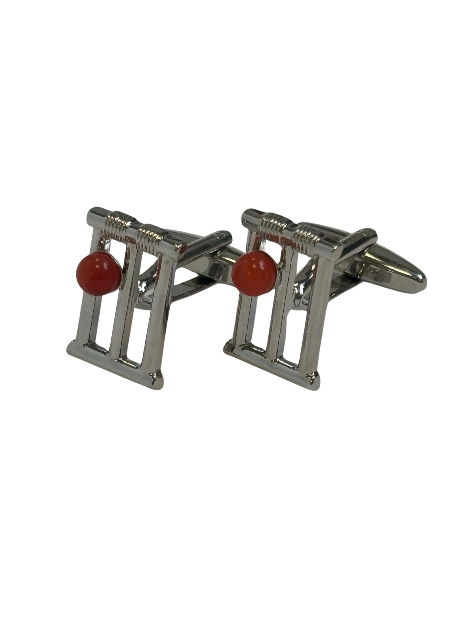 Quirky Cricket Stumps and Ball Cufflinks