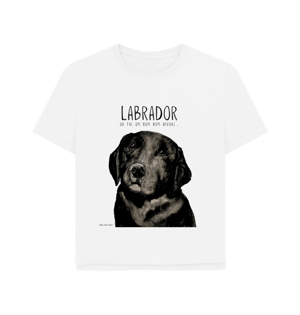 Feed Me Snacks and Compliments Black Labrador Relaxed Fit Tee