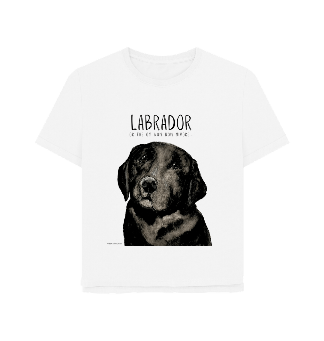 Feed Me Snacks and Compliments Black Labrador Relaxed Fit Tee