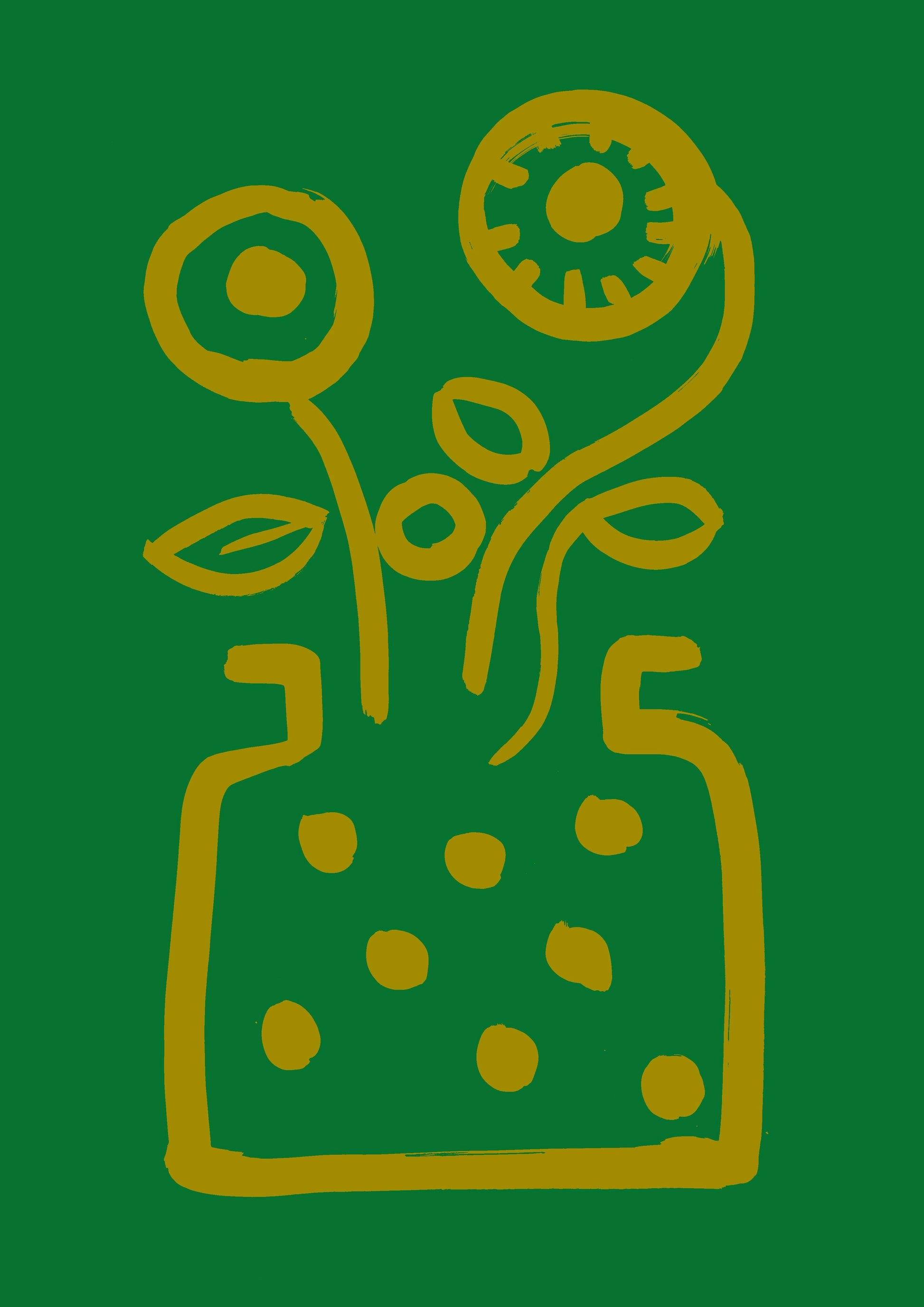 Vase and Flower Print
