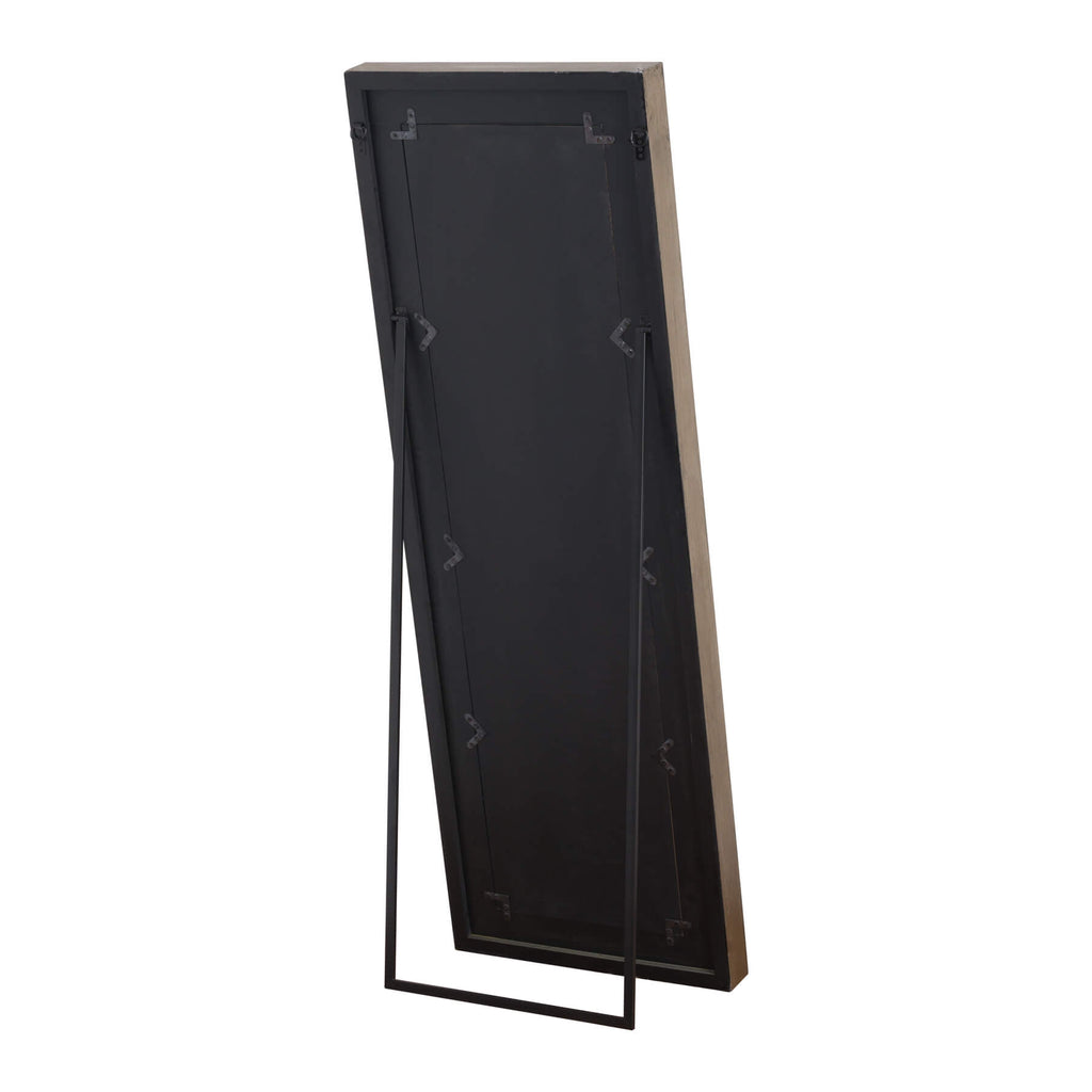 Hand-painted antique gold mirror with distressed glass, 180cm tall, vintage metal frame for classic or modern interiors. by Sostter at brixbailey.com